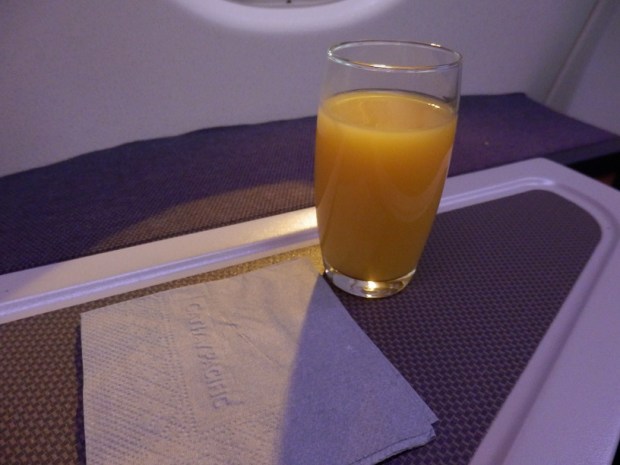 ORANGE JUICE BEFORE TAKEOFF